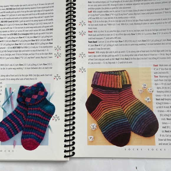 Socks Socks Socks Knitting Pattern Soft Cover Book 70 Designs Elaine Rowley - Picture 13 of 14
